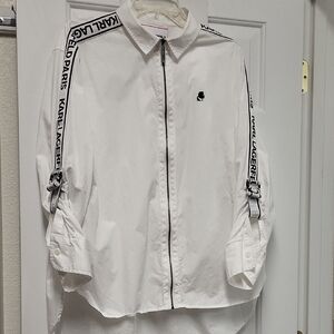 Karl Lagerfeld White Cotton Top